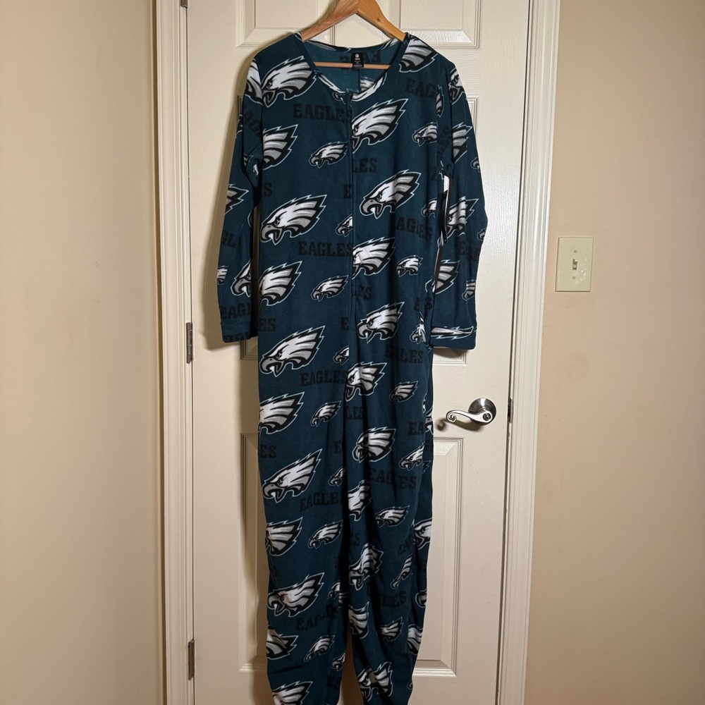 Philadelphia Eagles Ladies Highlight Microfleece Union Suit - Midnight Green - Picture 2 of 8